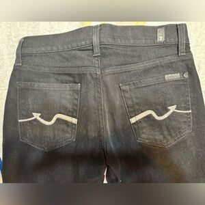 Seven for all man kind vintage luxe black denim jeans no flaws size 26, low rise